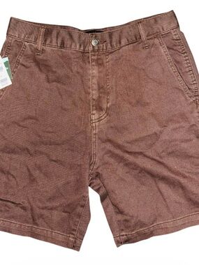 Tilly's Men's Rust Brown Flat Front Cotton Shorts